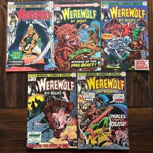 Werewolf by Night Marvel Comics Lot 26 27 34 35 36 Bronze Age Horror 1975 1976